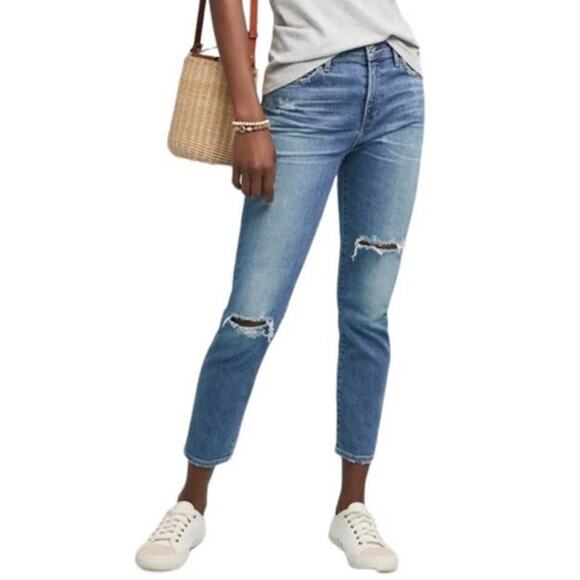 New Citizens of Humanity Rocket Crop High Rise Skinny in Messenger Wash Jeans 27 - Picture 1 of 12
